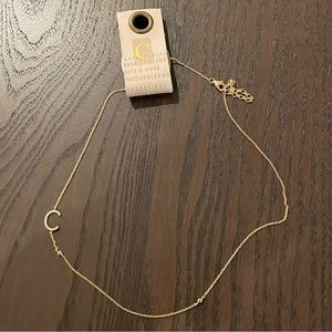 Gold Anthropologie Delicate ‘C’ Monogram Necklace